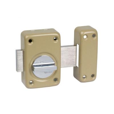VACHETTE Verrou &agrave; bouton bronze - Cylindre vari&eacute; 60 mm - P&ecirc;ne 110 mm - S&eacute;rie V136 -  