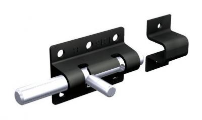 MANTION Verrou de box avec porte cadenas &agrave; visser tige acier zingue diam 16 mm