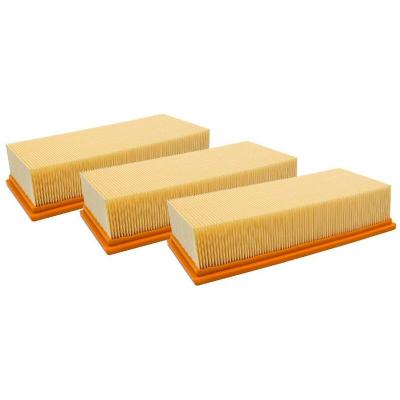 VHBW  &ndash; Lot de 3 filtres pliss&eacute;s plats pour aspirateurs Hilti VC 60M-X, VC 60 U, VC 60L-X &ndash; Aspiration &agrave; sec et humide &ndash; Remplacement rapide -  3 X