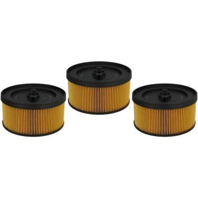 VHBW Lot de 3x filtres &agrave; cartouche compatible avec K&auml;rcher wd 5.300M, wd 5.400, wd 5.450, wd 5.470 aspirateur &agrave; sec ou humide - Filtre pliss&eacute; - 