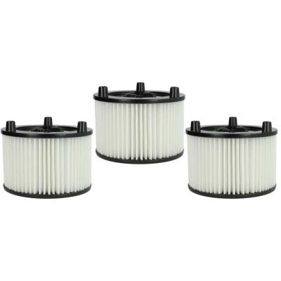 VHBW  Lot de 3x filtres &agrave; cartouche remplacement pour Bosch 2609256F35 pour aspirateur &agrave; sec ou humide - Filtre pliss&eacute;, papier / plastique, blanc