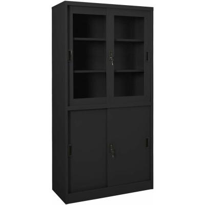 Armoire de bureau et porte coulissante Anthracite 90x40x180 cm