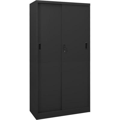 Vidaxl armoire de bureau et porte coulissante anthracite 90x40x180 cm