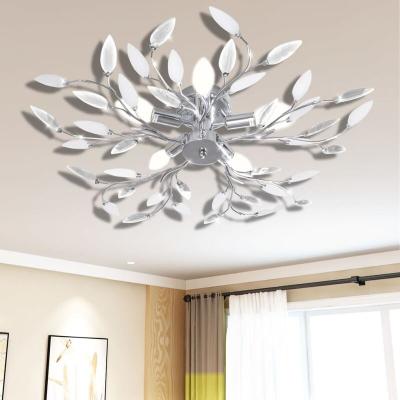 VIDAXL  plafonnier avec bras en acrylique blanc 5 ampoules e14 241476