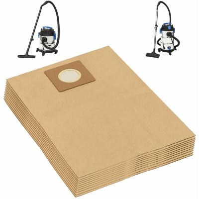 VIDAXL Sacs en papier pour aspirateur sec et humide 10 pcs Marron