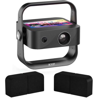 KYF Vid&eacute;oprojecteur Android 4K Wifi &eacute;cran 7' enceinte Bluetooth 20W