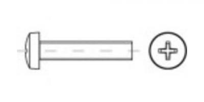 Vis &agrave; t&ecirc;te bomb&eacute;e Toolcraft 145902 200 pc(s) M3 12 mm t&ecirc;te bomb&eacute;e cruciforme acier n/a