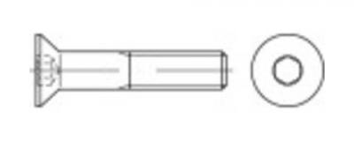 TOOLCRAFT Vis &agrave; t&ecirc;te frais&eacute;e &agrave; 6 pans creux 20mm DIN 7991 Inox M6  50 pi&egrave;ces