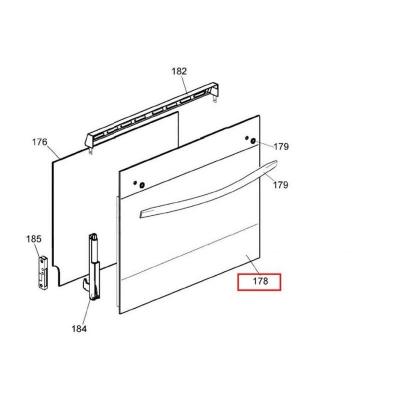 CANDY Vitre ext&eacute;rieure pour four  - m125176