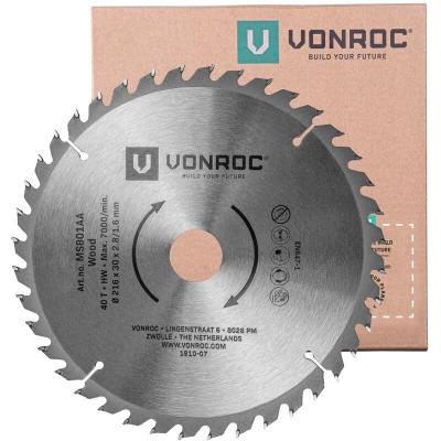 VONROC Lame de scie universelle. 216 mm de diam&egrave;tre - 40 dents - ms801aa