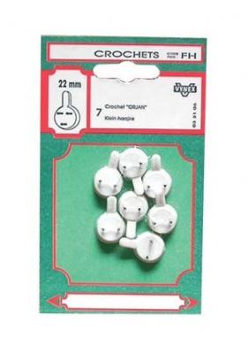 VYNEX Crochet tableau b&eacute;ton - lot de 3 - D: 22 mm