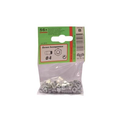 VYNEX Ecrou hexagonal - acier zingu&eacute; - 6 pans - D: 5 mm