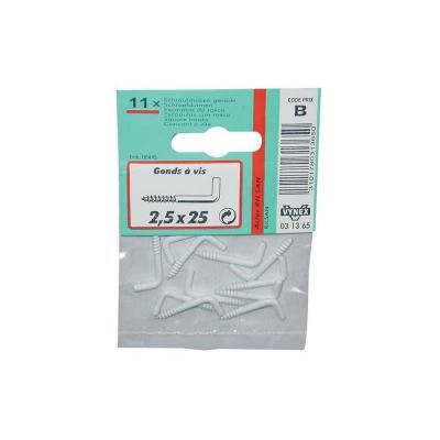 VYNEX  Gond &agrave; vis rilsanis&eacute; Blanc 5 x60 SC x3