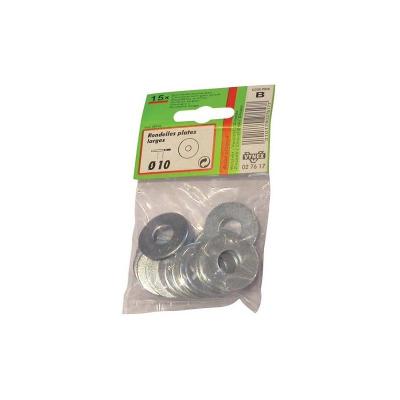 VYNEX  Rondelle Plate Large Acier zingu&eacute; &Oslash;10mm x15 pi&egrave;cessc