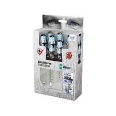 WERA Jeu de tournevis en acier inoxydable, fente/PZ, 6 pi&egrave;ces
