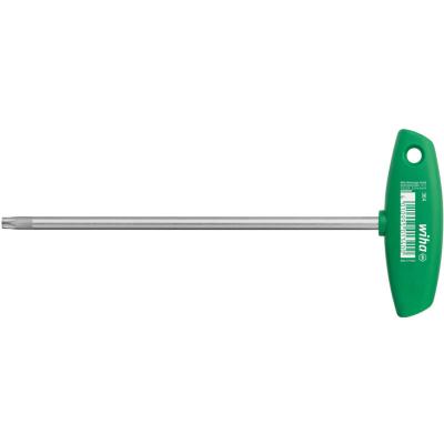  Wiha cl&eacute; m&acirc;le avec manche en t torx chrom&eacute;e mat (01337) t27 x 200 mm