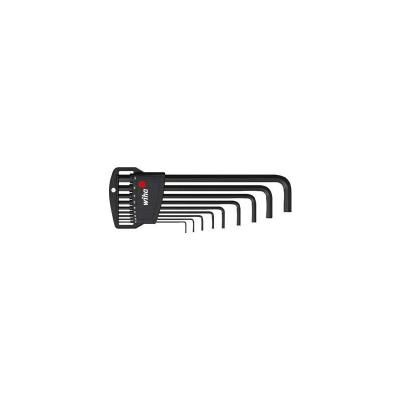 WIHA  Jeu de cl&eacute;s m&acirc;les en &eacute;tui Classic Six pans, 9 pcs, oxyd&eacute; noir (06386)