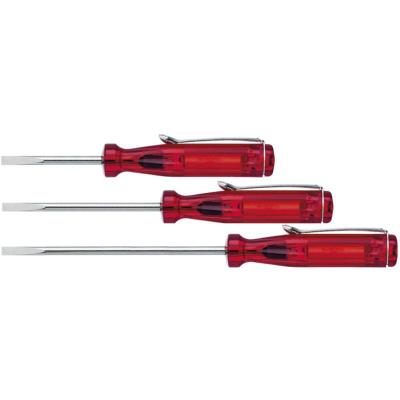  Wiha petit tournevis fente transparent-rouge, avec agrafe (01537) 3,0