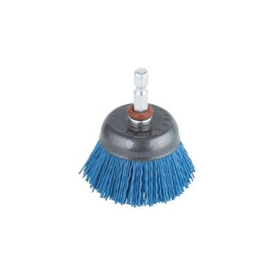 WOLFCRAFT  2728000 Brosse nylon soucoupe Tige 6 &oslash; 50 Bleu