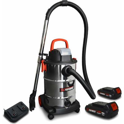 X PERFORMER Aspirateur Eau et Poussi&egrave;re compact Brushless sur batterie - Xperformer XPVC20LIBL-30L + 2 Bat. 2 Ah + Double chargeur