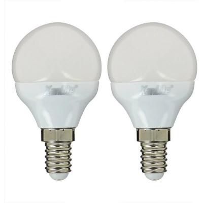XANLITE Lot de 2 sph&eacute;rique P45 470 Lumens E14 5.5W &eacute;quivalent &agrave; 40W 