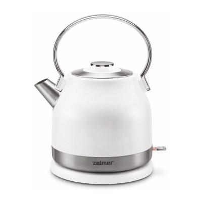 ZELMER  Zck7940 Bouilloire 1,5 L 2200 W Acier Inoxydable, Blanc