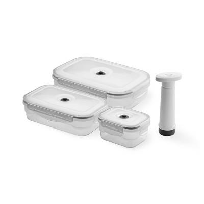 COMPACTOR  - Lot 3 x bo&icirc;te alimentaire sous vide + pompe - Transparent