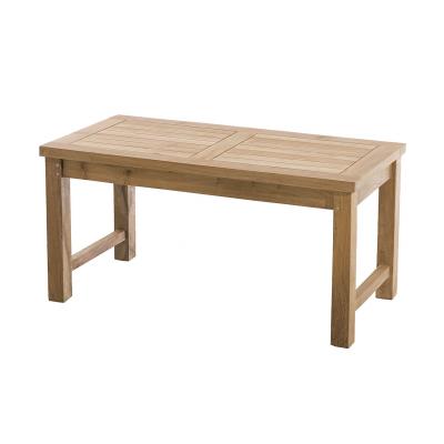 MACABANE HARRIS - Table basse de jardin rectangulaire 90x45cm en bois Teck