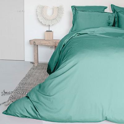 FEBRONIE Housse de couette satin de coton bleu aqua 240x220