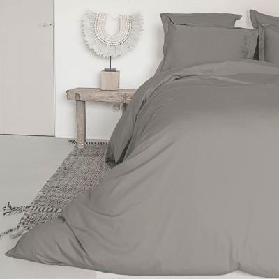 FEBRONIE Housse de couette satin de coton gris moyen 240x220