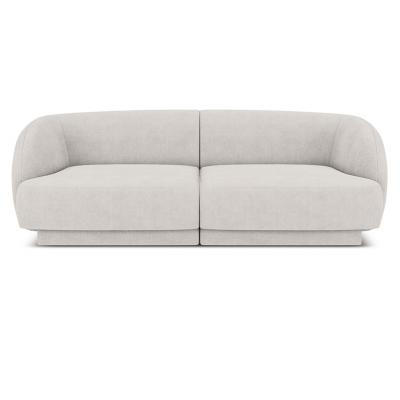 MICADONI HOME MICADONI Canap&eacute; Miley, 2 Places, Gris Clair, Tissu Chenille