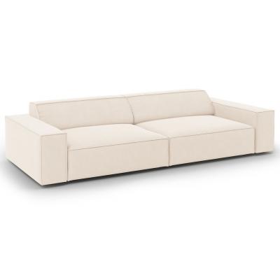 MICADONI HOME Canap&eacute; ""jodie"", 4 places, beige clair, velours MIC_4S_51_F1_JODIE1