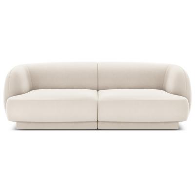 MICADONI HOME Canap&eacute; ""miley"", 2 places, beige clair, velours MIC_2S_51_F1_MILEY1