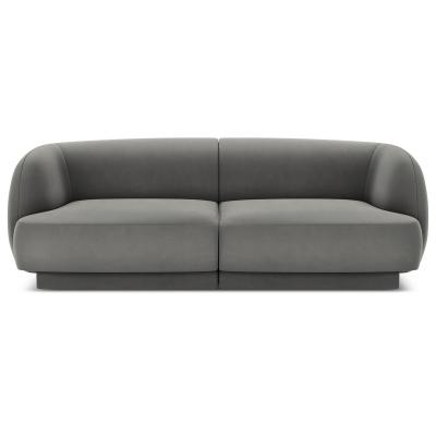 MICADONI HOME Canap&eacute; ""miley"", 2 places, gris clair, velours MIC_2S_51_F1_MILEY3
