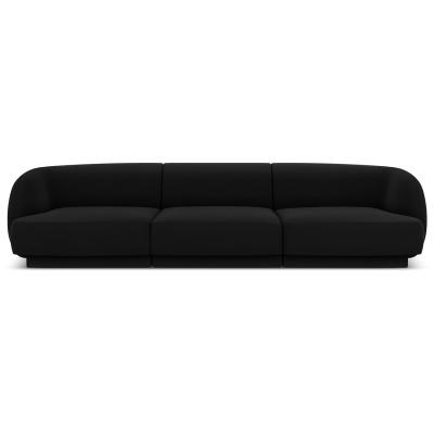 MICADONI HOME Canap&eacute; ""miley"", 3 places, noir, velours MIC_3S_51_F1_MILEY5
