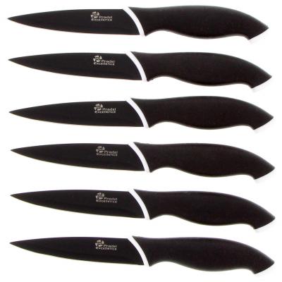 PRADEL EXCELLENCE  Coffret de 6 couteaux &agrave; steak CC006N lame 10cm noir