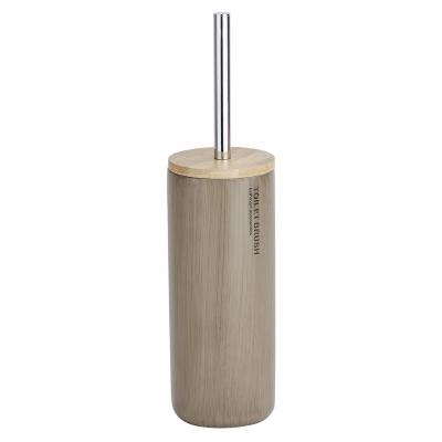 WENKO  Brosse WC Palo, Brosse WC noire, Polyr&eacute;sine, &Oslash; 10,2x39,5 cm, taupe