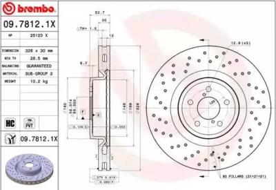 BREMBO Disque de frein  XTRA LINE  09.7812.1X, 1 pi&egrave;ce