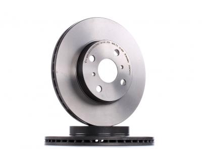 BREMBO  Jeu de 2 disques de frein 09.8545.11 TOYOTA YARIS