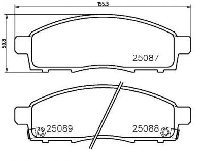 BREMBO Kit de plaquettes de frein frein &agrave; disque P 54 055 