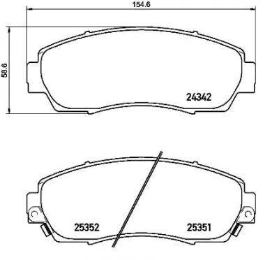 BREMBO  Jeu de plaquettes de frein avant P 28 068 HONDA CR-V