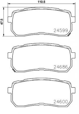 BREMBO Kit de plaquettes de frein frein &agrave; disque P 30 080 
