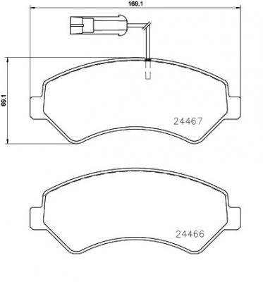 BREMBO  Jeu de plaquettes de frein avant P 23 161 FIAT DUCATO