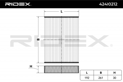 RIDEX  424I0212 Filtre &agrave; air int&eacute;rieur.