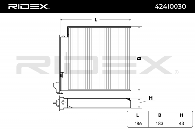 RIDEX Filtre d'habitacle  424I0030 (X1)