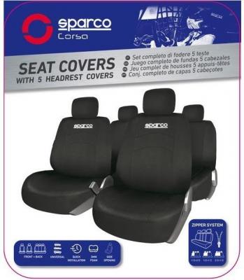 SPARCO  Jeu de housses complet  noir / noir SPS402BK