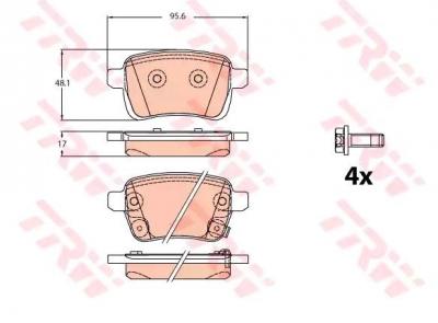 TRW Kit de plaquettes de frein frein &agrave; disque GDB2093 