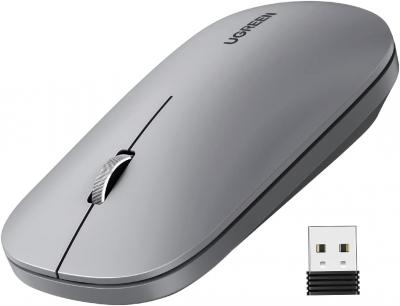 UGREEN Souris PC  Ultra Slim Portable - Sans fil/USB/Gris 