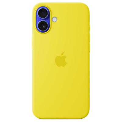 APPLE Coque en silicone avec MagSafe pour iPhone 16 Carambole 