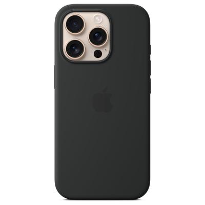 APPLE Coque en silicone avec MagSafe pour iPhone 16 Pro Max Noir 